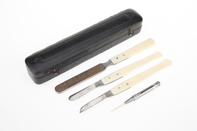 Lot 6 - Medical/Dental, a Silver Toothpick and a Chiropody Set
