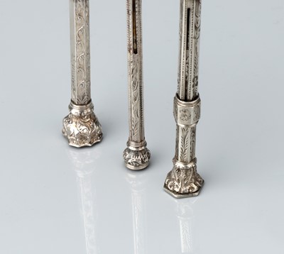 Lot 117 - A Colllection  of Three Silver Propelling Pencils.