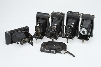 Lot 395 - A Selection of Five Folding Cameras