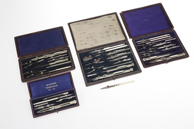 Lot 80 - Four Sets of Drawing Instruments