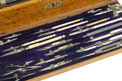 Lot 159 - A Fine Magazine Case of Drawing Instruments by Stanley