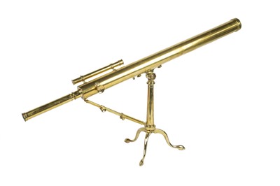 Lot 236 - A Large 2 3/4in Brass Library Telescope