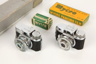 Lot 1104 - Two Sanwa Mycro IIIa Sub-Miniature Cameras