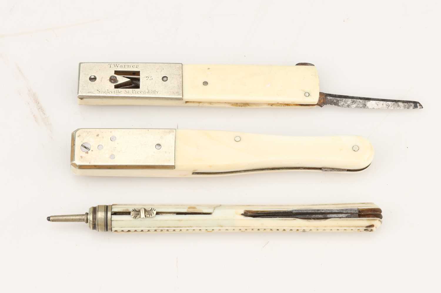 Lot 63 - Two Antique Quill Cutters and a Pen Knife