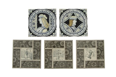 Lot 100 - Set of Three Mintons Four Seasons Tiles