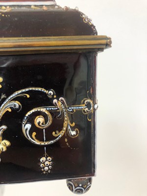 Lot 129 - A 19th Century Continental Enamel Jewellery Casket
