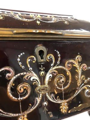 Lot 129 - A 19th Century Continental Enamel Jewellery Casket