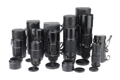 Lot 689 - A Good Selection of Six Asahi Opt. Co. Pentax Telephoto Lenses