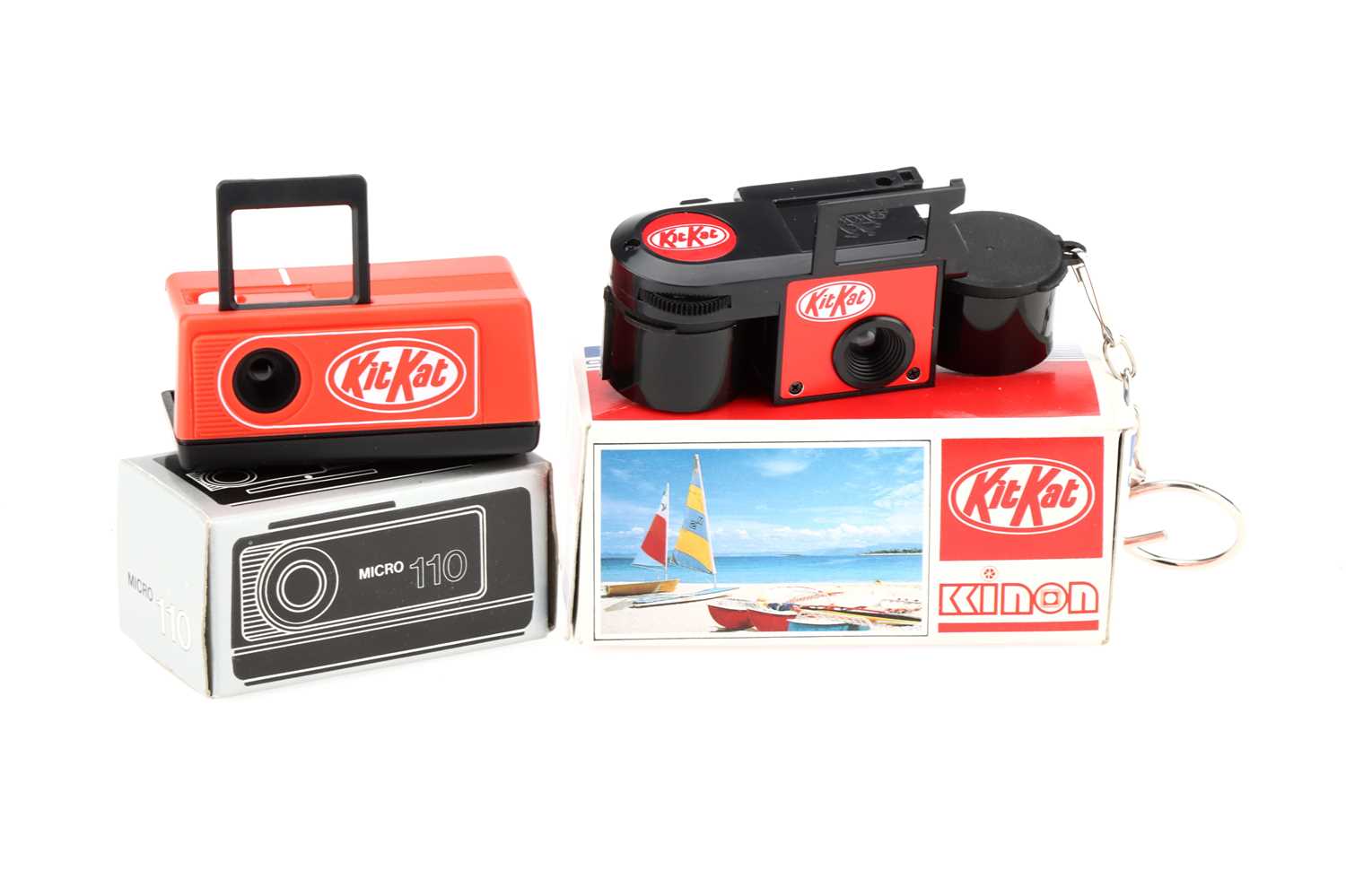 Lot 597 - Two Promotional 110 Kit Kat Cameras