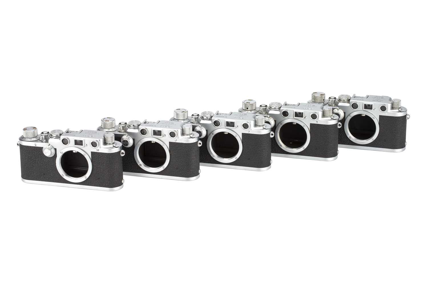 Lot 8 - Five Leica IIIf Rangefinder Camera Bodies