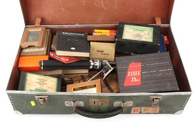 Lot 716 - A Travel Trunk Containing Photographic Sundries