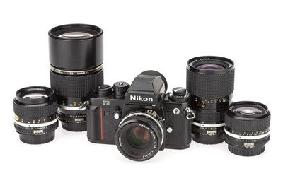 Lot 85 - A Nikon F3P HP SLR Camera Outfit