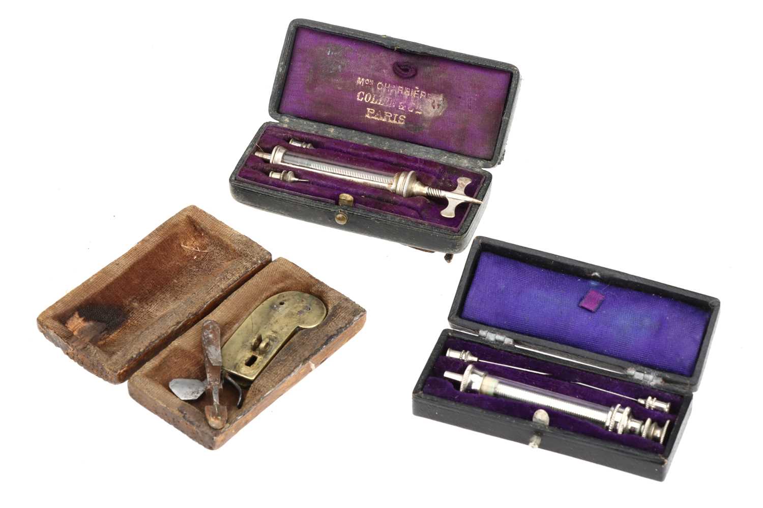 Lot 21 - Medical, Hypordermic Syringes and Spring