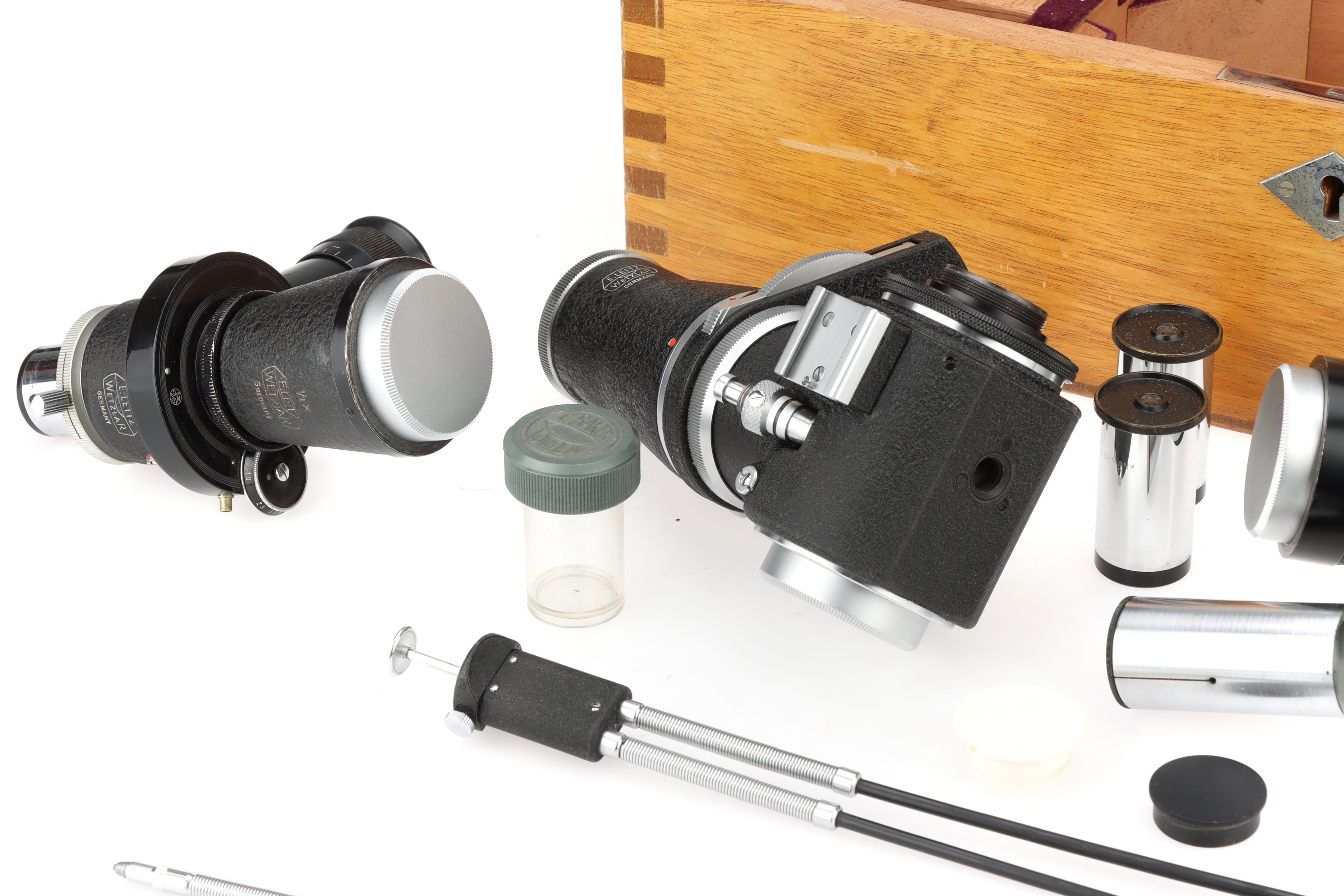Lot 127 - A Case of Leitz Microscope Attachments,