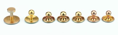 Lot 257 - Five 18 ct Gold Dress Studs