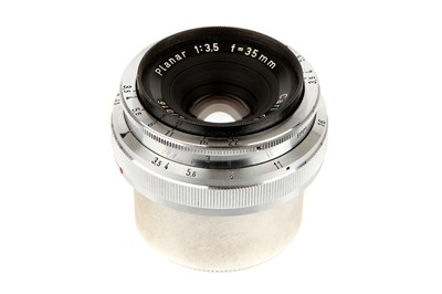 Lot 1166 - A Carl Zeiss Planar f/3.5 35mm Lens