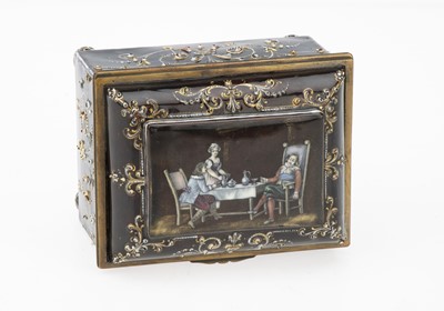 Lot 199 - A 19th Century Continental Enamel Jewellery Casket