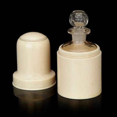 Lot 52 - An Ivory Cased Medicine Bottle