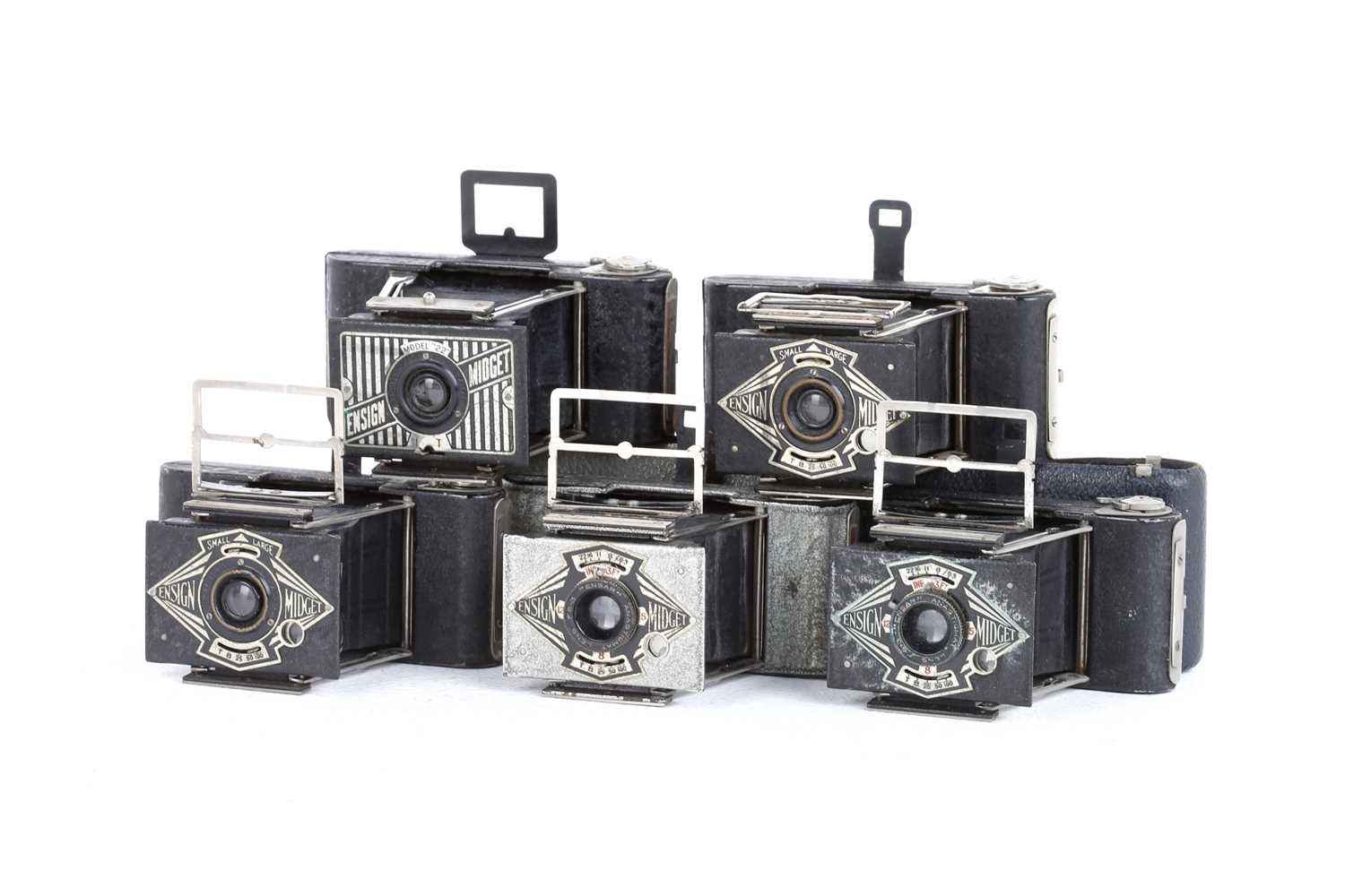 Struts Camera Lot 535 - Five Ensign Midget Folding Strut Cameras,