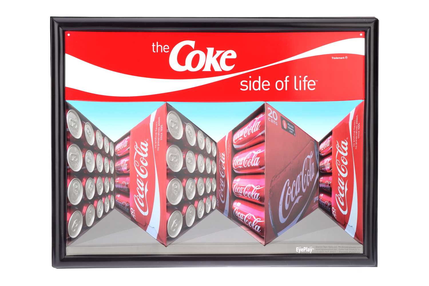 Lot 181 - A Coke Coca Cola 3D Reverse-Perspective Advertising Sign