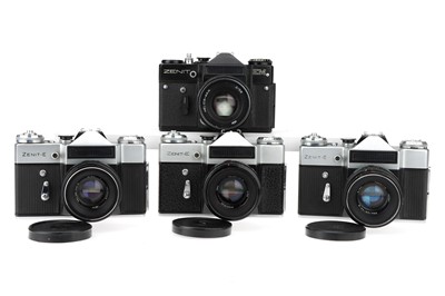 Lot 410 - Four Zenit 35mm SLR Cameras