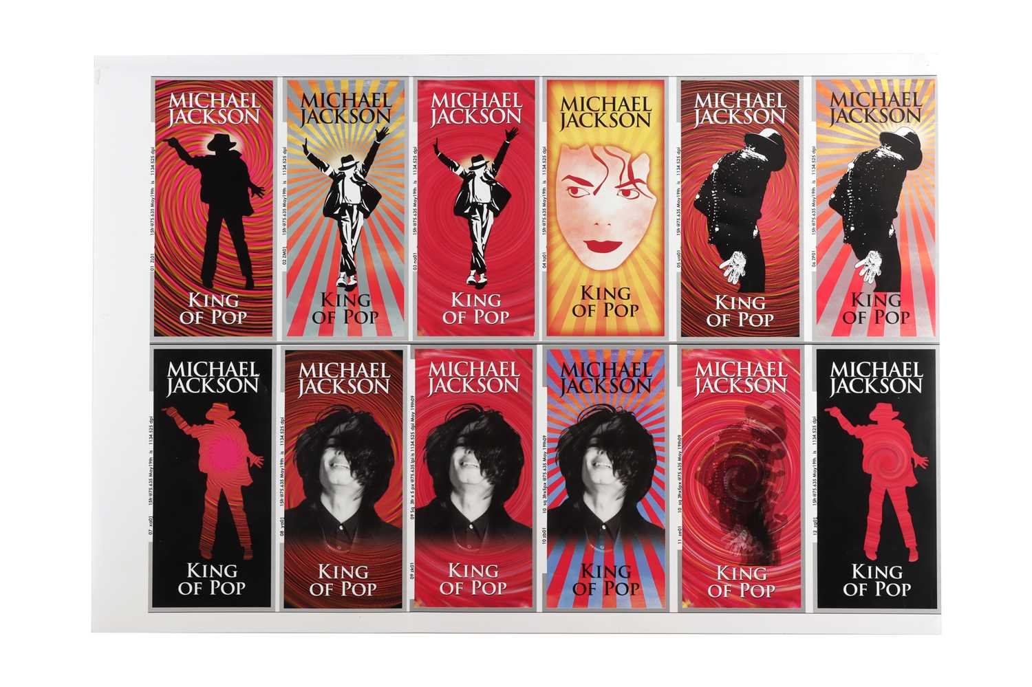Lot 186 - Proof Set of Ticket Designs for Michael Jackson This Is It! Tour 2010