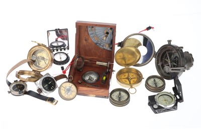 Lot 105 - A Collection of Modern Reproduction Compasses