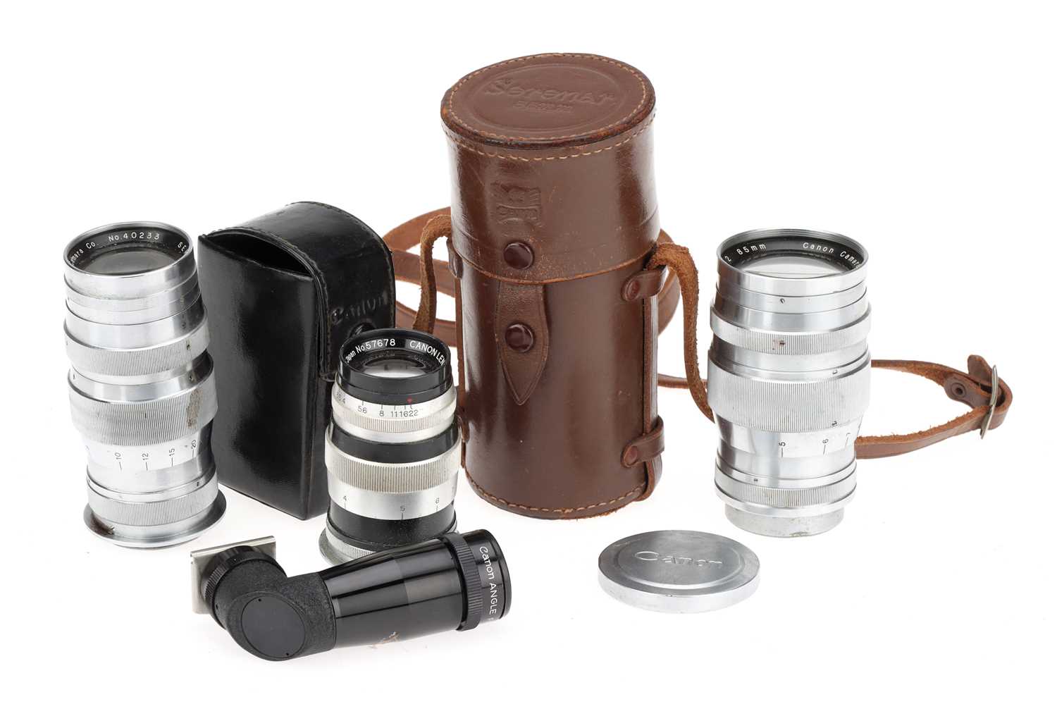 Lot 358 - Three Canon Rangefinder Lenses