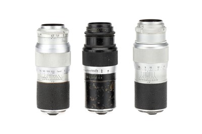 Lot 335 - Three Leitz Hektor f/4.5 135mm Camera Lenses