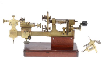 Lot 421 - An Antique  Geared Watchmaker's Lathe