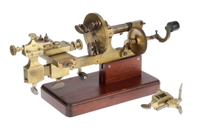 Lot 421 - An Antique  Geared Watchmaker's Lathe