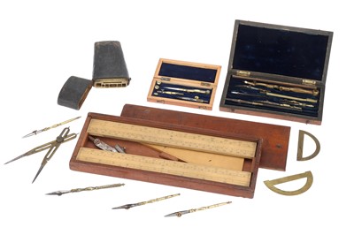 Lot 98 - Small Collection of Early Drawing Instruments & Sets