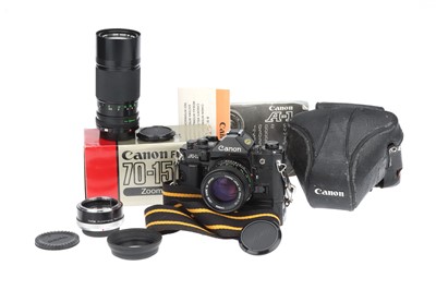 Lot 432 - A Canon A-1 35mm SLR Outfit