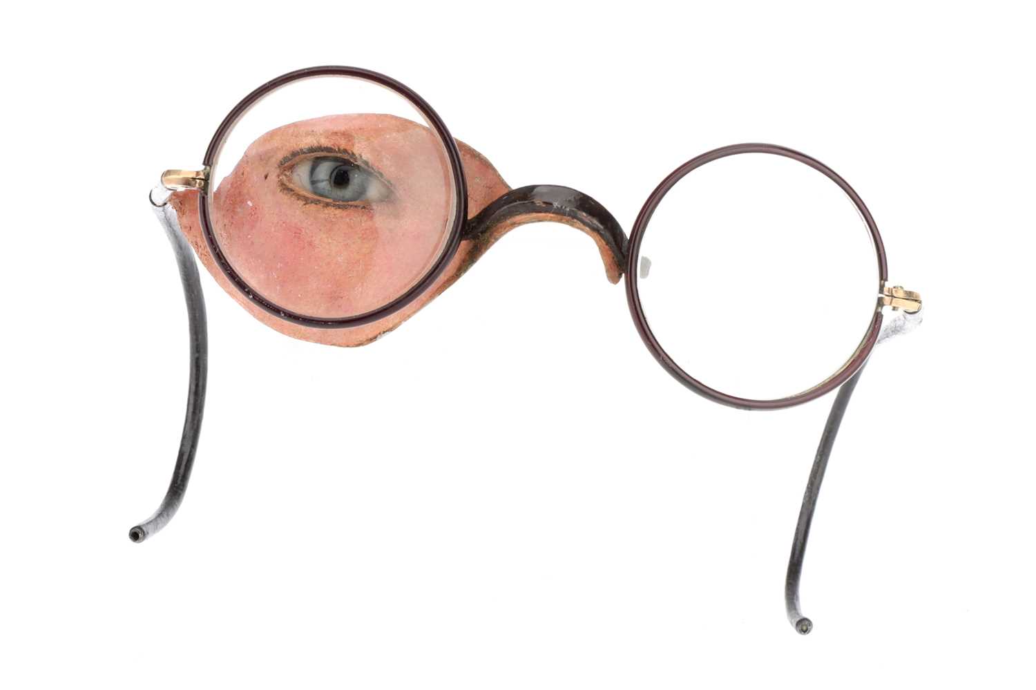 Lot 101 - Medical, Spectacles with Epithesis, Prosthetic Eye and Socket