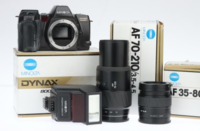 Lot 605 - A Minolta Dynax 8000i 35mm SLR Outfit