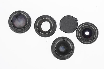 Lot 440 - Four Olympus OM Lenses