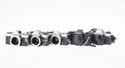 Lot 441 - Five Olympus 35mm SLR Camera Bodies