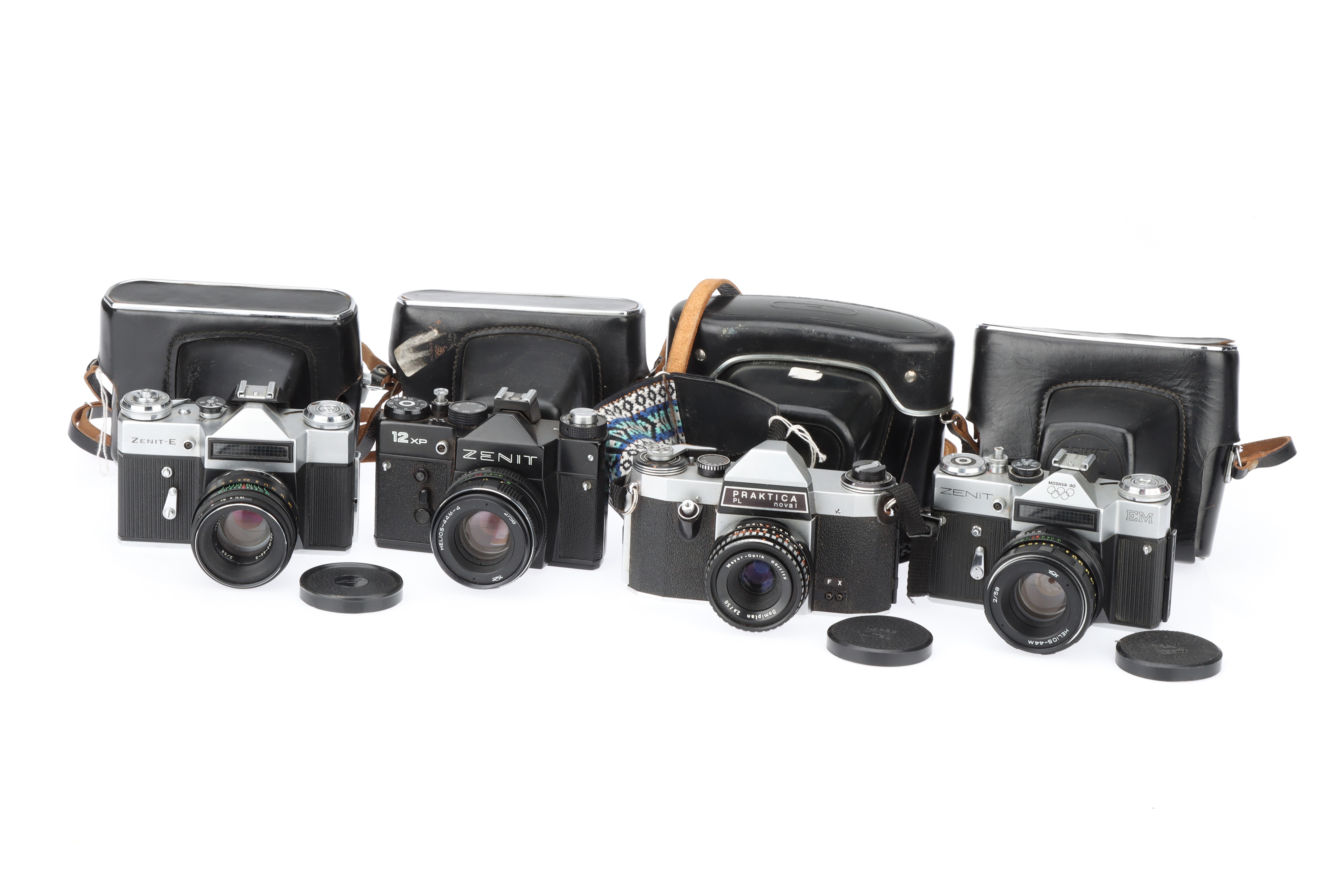 Lot 369 - Ten Zenit 35mm SLR Cameras,