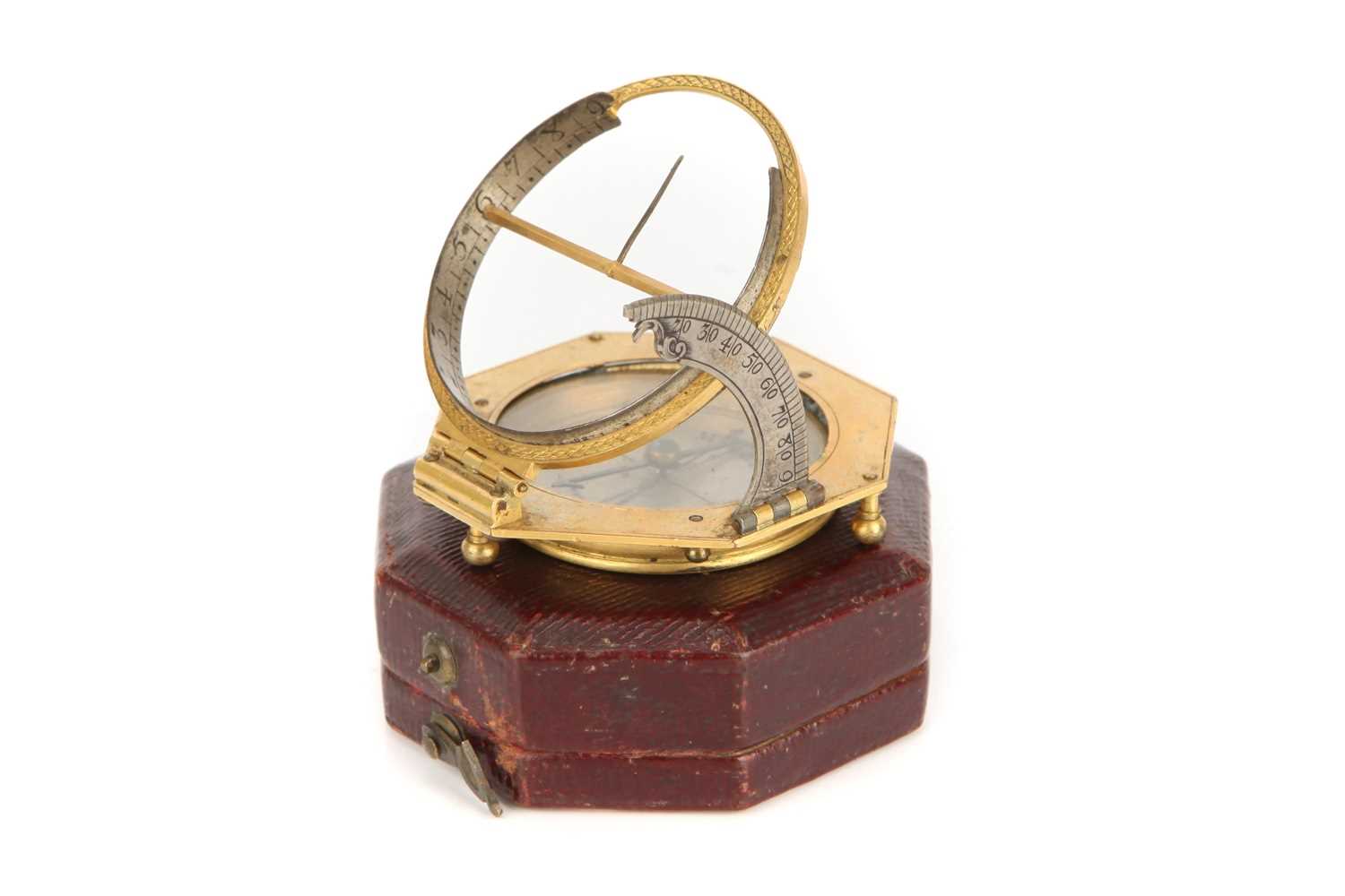 Lot 41 - A Gilt Brass & Silver Equinoctial Dial by Johann Willebrand