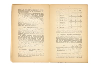 Lot 397 - Medicine - Report, The Cholera Epidemic of 1854