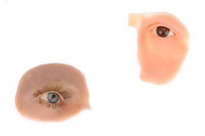 Lot 91 - Two Eye Socket Protheses with Glass Eyes