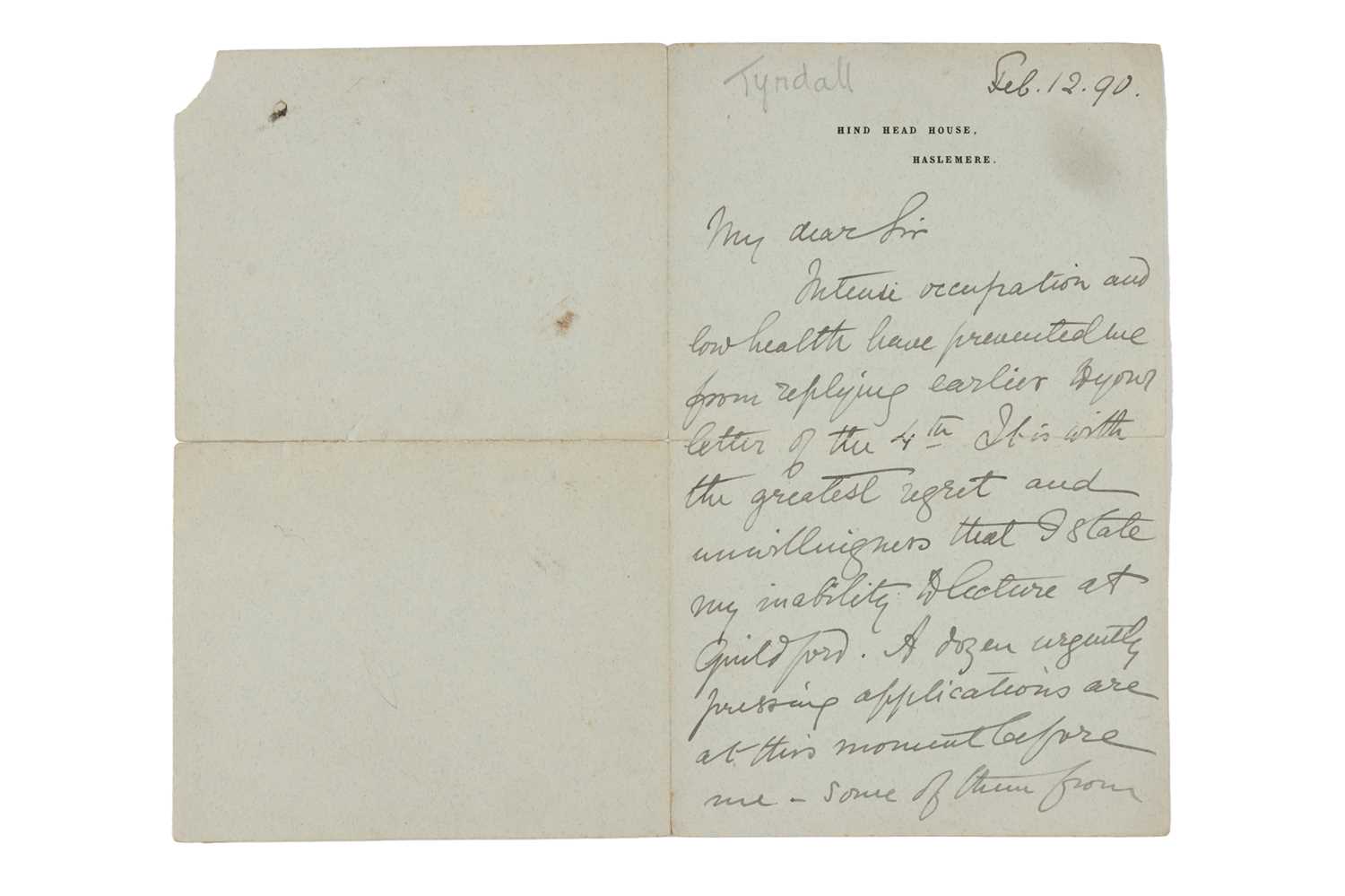 Lot 327 - Physics - Tyndal, John, Irish Physicist,