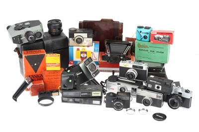 Lot 592 - A Mixed Selection of Cameras & Accessories