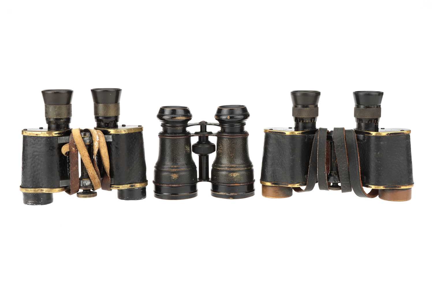 Lot 24 - A Collection of Six French Field Glasses & Binoculars