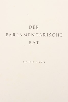 Lot 99 - Original Copy of Der Parlamentarische Rat