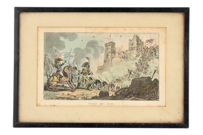 Lot 124 - GEORGE CRUIKSHANK, (1792-1878) Four Prints of the Napoleonic Wars