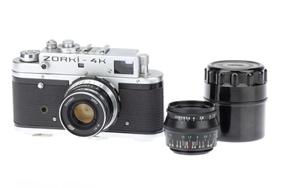 Lot 383 - A Zorki 4K 35mm Rangefinder Camera