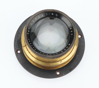 Lot 680 - A Ross Xpres f/4.5 7¼" Brass Lens