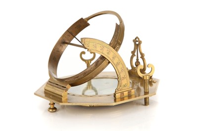Lot 43 - A Large Brass Equinoctial Sundial