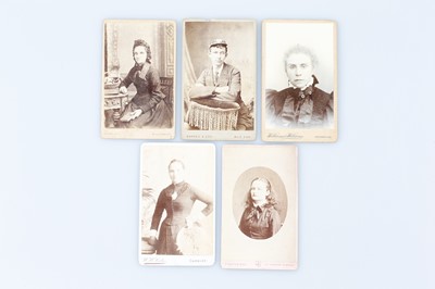 Lot 260 - Five Carte de Visite Portrait Cards